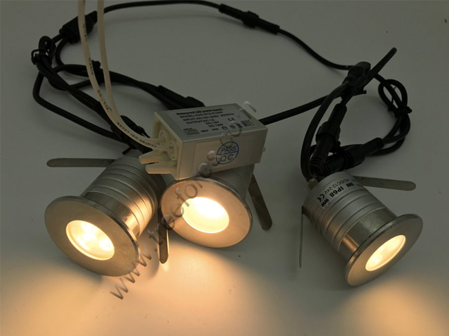 IP67 IP68 3W 12V-24V Underground Spotlight Mini COB Sauna Swimming Pool Lamp LED Floor Outdoor Garden Downlight Lighting