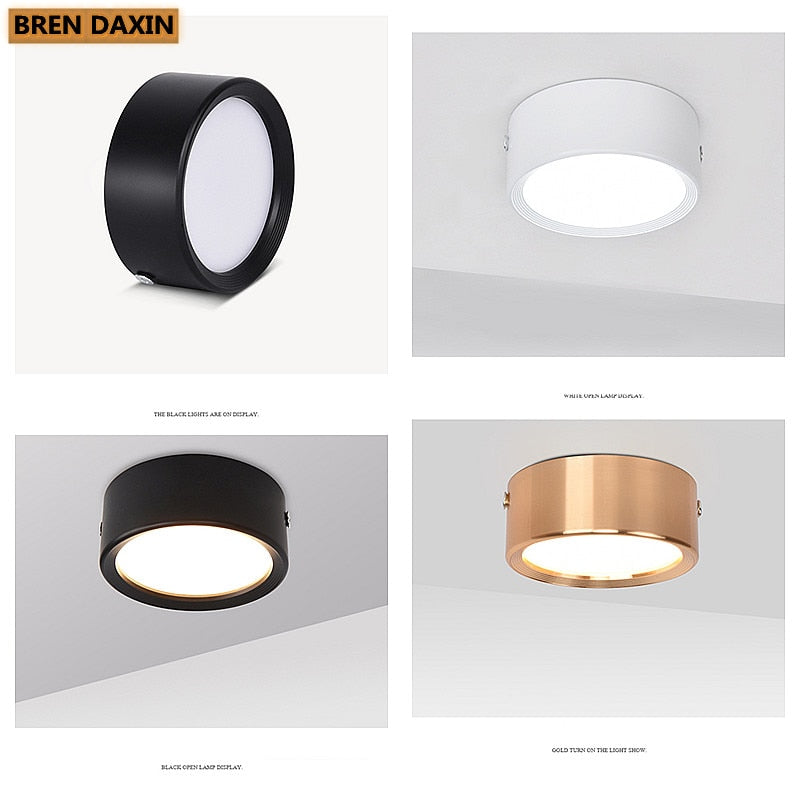 Surface mounted LED downlight spot light 3W 5W 7W 9W 12W ceiling light living room study window background wall lighting