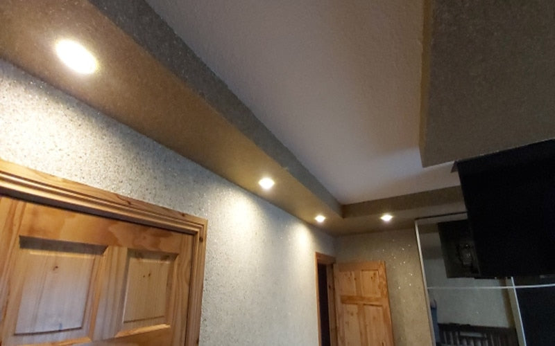 Glass LED Panel Light Round/Square Recessed LED Downlight Dimmable Panel Light 6W 9W 12W 18W Panel light AC85-265V+LED Driver