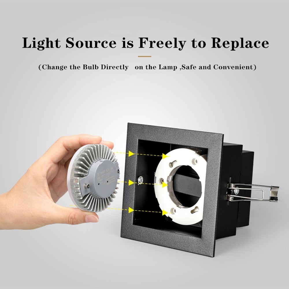 GX53 Led Recessed Downlight Bulb Replaceable Freely Ceiling Led Spot Lamp 7W 9W 12W For Living Room Bedroom Kitchen Lighting