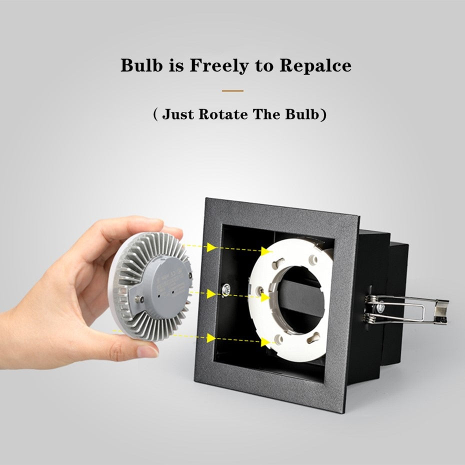 GX53 Led Recessed Downlight Bulb Replaceable Freely Ceiling Led Spot Lamp 7W 9W 12W For Living Room Bedroom Kitchen Lighting