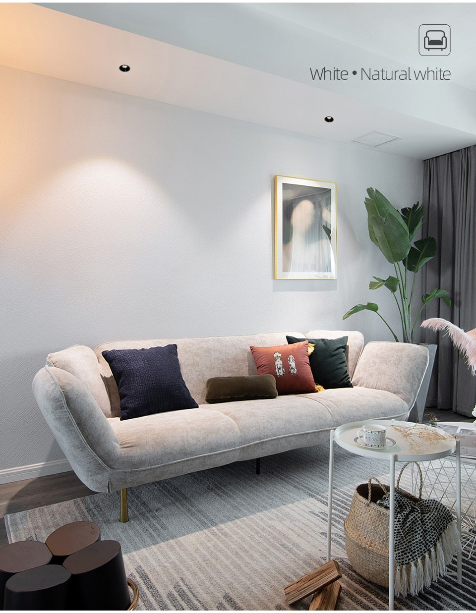 Aisilan LED recessed downlight frameless 30° adjustable anti-glare detachable bedroom corridor white black built in spot light