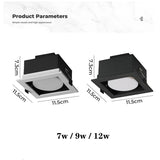 GX53 Led Recessed Downlight Bulb Replaceable Freely Ceiling Led Spot Lamp 7W 9W 12W For Living Room Bedroom Kitchen Lighting