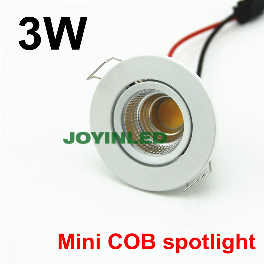 LED Downlight 3W 5W COB chip Recessed Ceiling Mini LED Lights white led downlighters