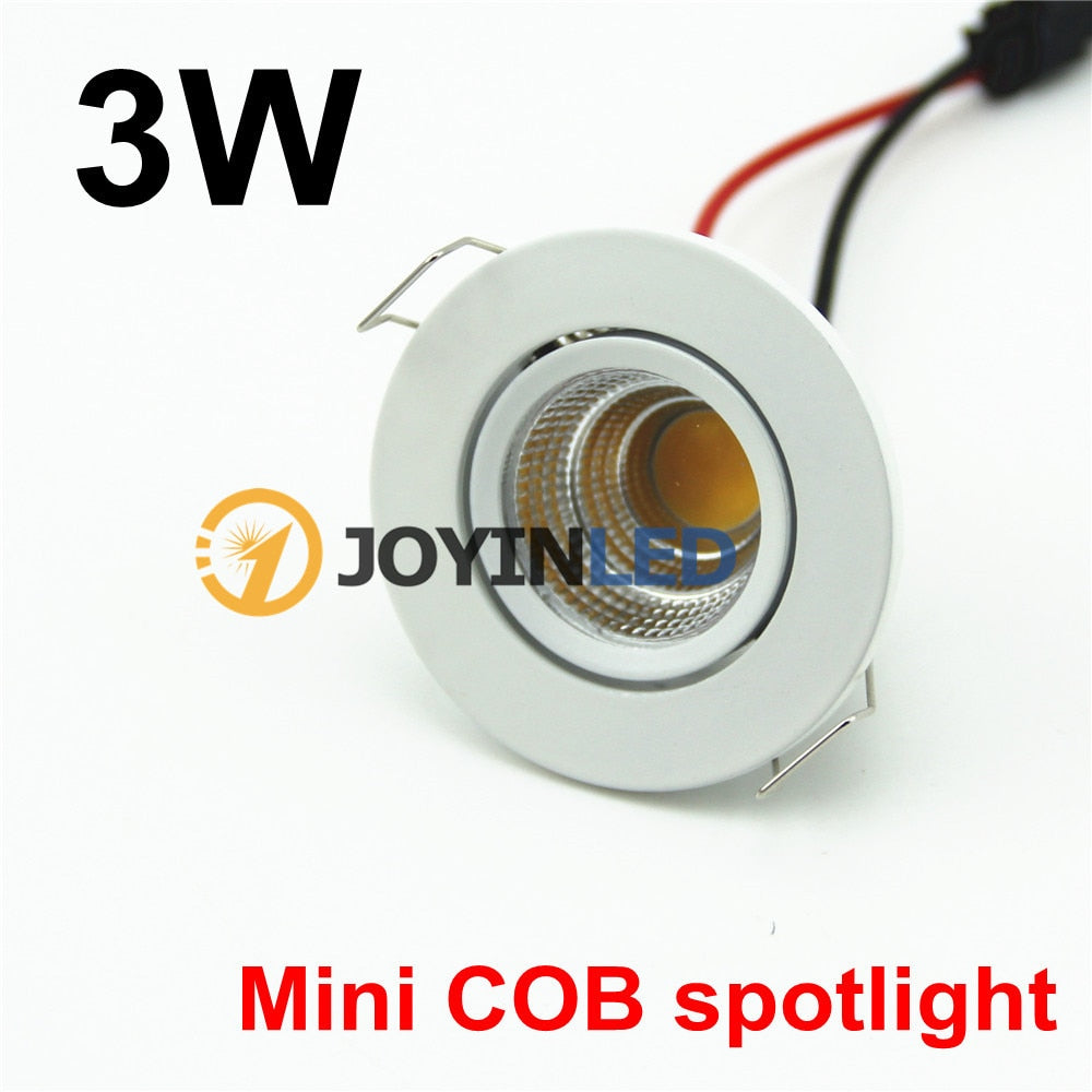 LED Downlight 3W 5W COB chip Recessed Ceiling Mini LED Lights white led downlighters