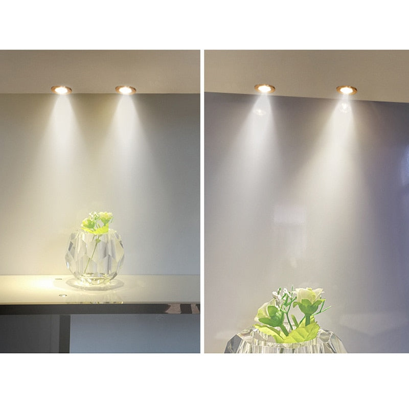 Super small LED Downlight Ressessed in LED Spot light 1W 3W 110V 220V For indoor Store counter Home kitchen Lighting