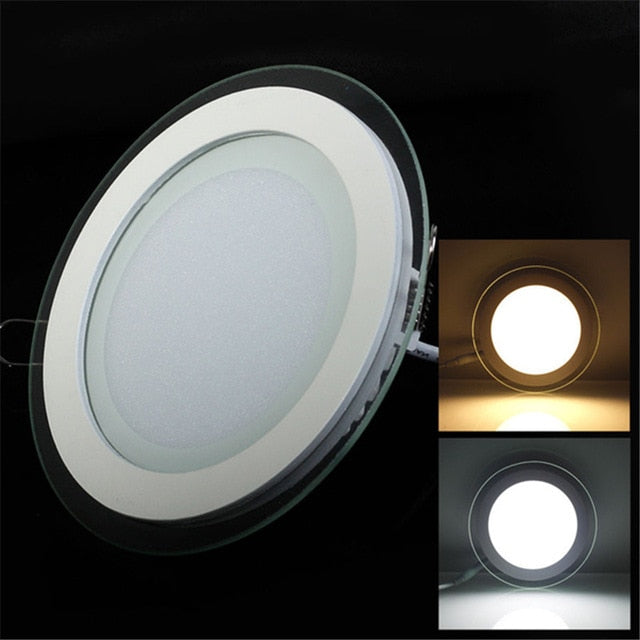LED Panel Downlight Square/Round Glass Panel Light 6W 9W 12W 18W High Brightness Ceiling Recessed Lamps For Home SMD5630+Driver