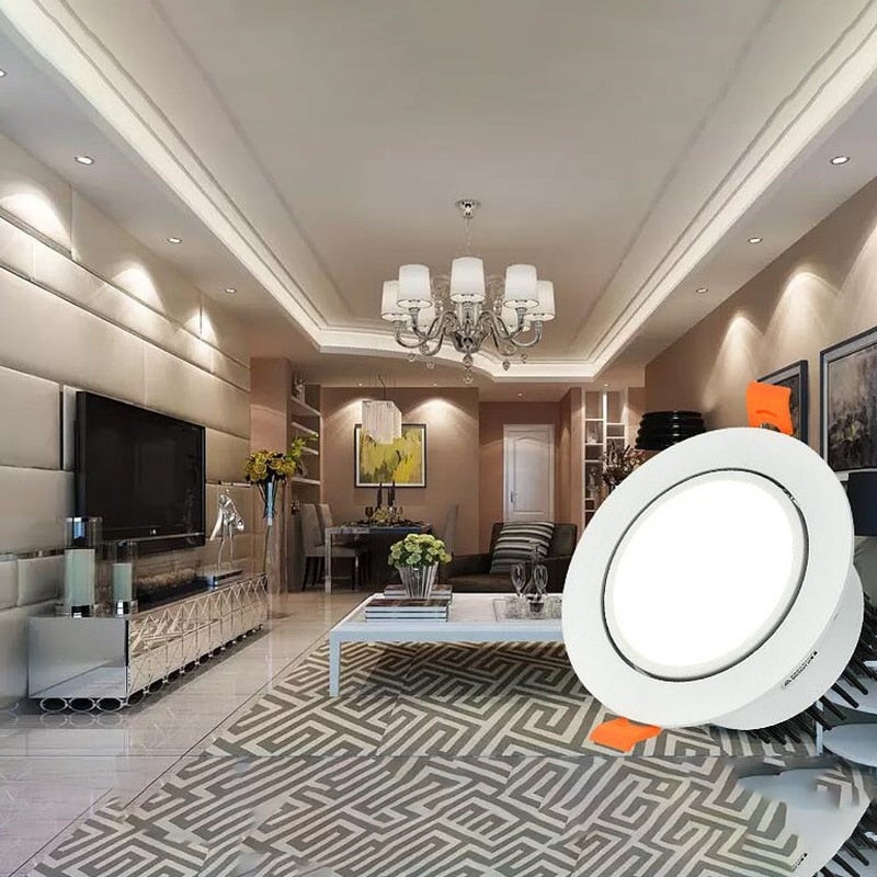 Dimmable AC90V-260V 3W 5W 7W 9W 12W 15W 18W LED Downlights Epistar Chip COB Recessed Ceiling Lamps Spot Lights For Home illumination