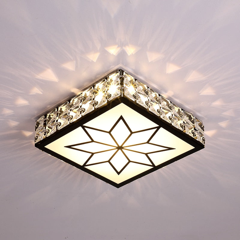 Luxury Modern Living Room Downlight Led Aisle Lamp Corridor Light Nordic Crystal Round Simple Entrance Light Entrance Lighting