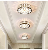 Luxury Modern Living Room Downlight Led Aisle Lamp Corridor Light Nordic Crystal Round Simple Entrance Light Entrance Lighting