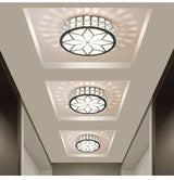 Luxury Modern Living Room Downlight Led Aisle Lamp Corridor Light Nordic Crystal Round Simple Entrance Light Entrance Lighting