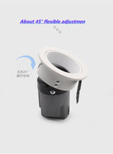 Led spotlight deep anti-glare without main light commercial embedded downlight wall washer for living room 5W 7W 9W 12W 15W COB ceil