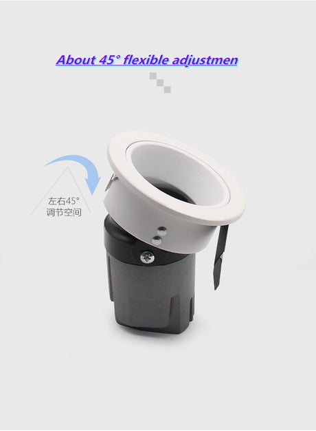 Led spotlight deep anti-glare without main light commercial embedded downlight wall washer for living room 5W 7W 9W 12W 15W COB ceil