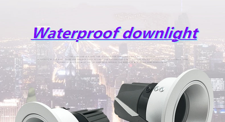 Led spotlight deep anti-glare without main light commercial embedded downlight wall washer for living room 5W 7W 9W 12W 15W COB ceil