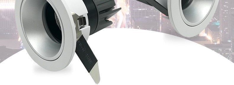 Led spotlight deep anti-glare without main light commercial embedded downlight wall washer for living room 5W 7W 9W 12W 15W COB ceil