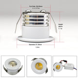 Mini LED Spot Downlights COB AC12V 3W Light For Ceiling Cabinet Chowcase Loft Decorations Cut Out 29-30mm