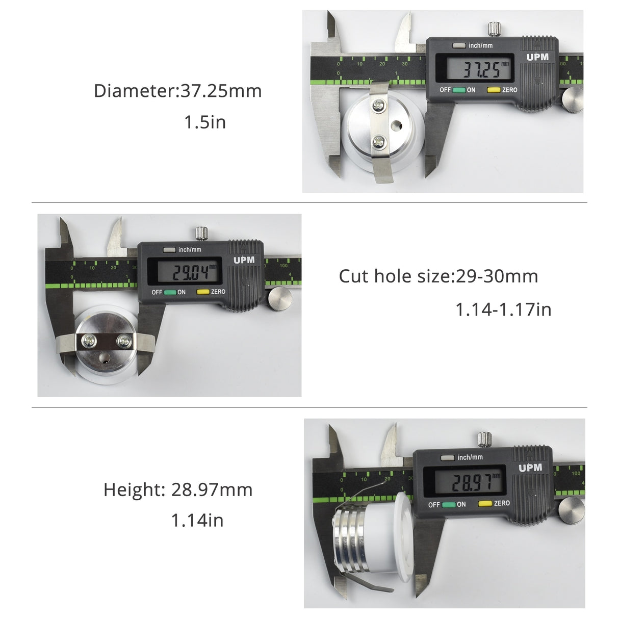Mini LED Spot Downlights COB AC12V 3W Light For Ceiling Cabinet Chowcase Loft Decorations Cut Out 29-30mm