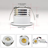 Mini LED Spot Downlights COB AC12V 3W Light For Ceiling Cabinet Chowcase Loft Decorations Cut Out 29-30mm