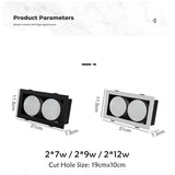 Recessed Led Downlight Lamp GX53 Bulb Ceiling Led Light No glare Bulb Replace 14W 18W 24W For Kitchen Dining Room Living Room