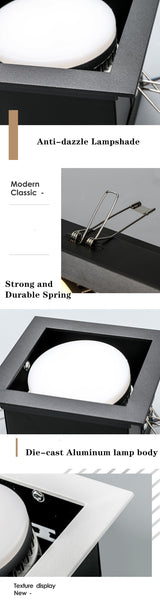 Recessed Led Downlight Lamp GX53 Bulb Ceiling Led Light No glare Bulb Replace 14W 18W 24W For Kitchen Dining Room Living Room