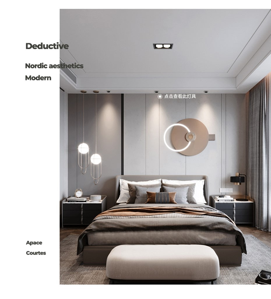 Recessed Led Downlight Lamp GX53 Bulb Ceiling Led Light No glare Bulb Replace 14W 18W 24W For Kitchen Dining Room Living Room