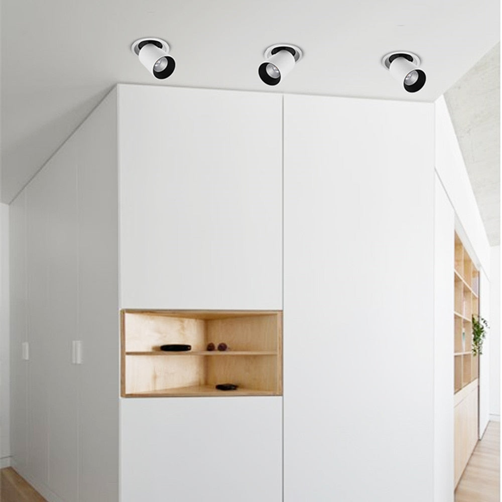 Led Recessed Lights Dimmable Spot Led Downlight Foldable Rotatable Indoor Home Ceiling Lamp AC110V 220V Living Room Kitchen Lamp