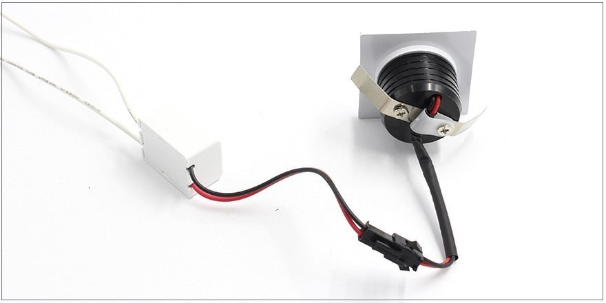 LEDIARY LED Mini Downlight 36-42mm Cut hole Square White Aluminum Recessed COB Downlight LED Spot Lamp 100-240V Isolated Driver