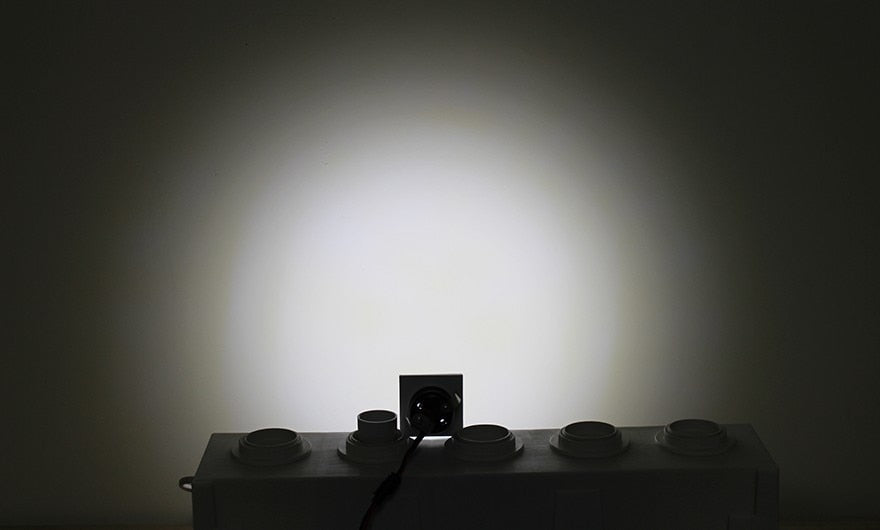 LEDIARY LED Mini Downlight 36-42mm Cut hole Square White Aluminum Recessed COB Downlight LED Spot Lamp 100-240V Isolated Driver