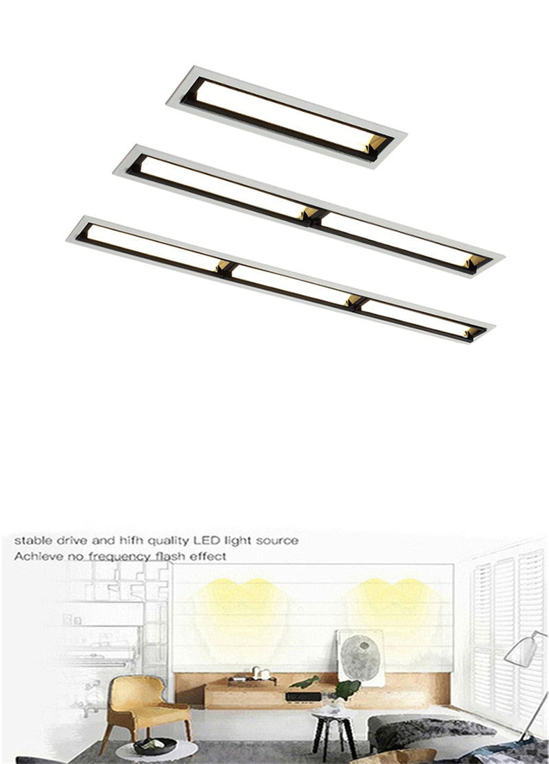 LED Downlight 10W 20W 30W Spot Light Line Light Bar Creative Linear Long Strip Living Room Corridor Recessed