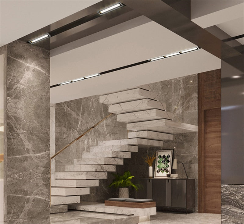 LED Downlight 10W 20W 30W Spot Light Line Light Bar Creative Linear Long Strip Living Room Corridor Recessed