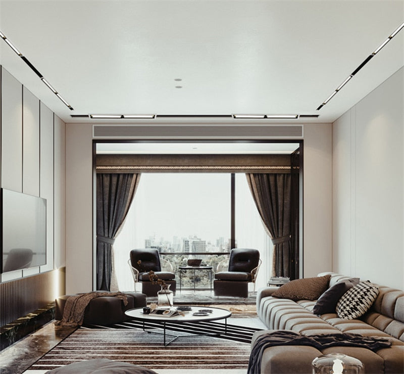 LED Downlight 10W 20W 30W Spot Light Line Light Bar Creative Linear Long Strip Living Room Corridor Recessed