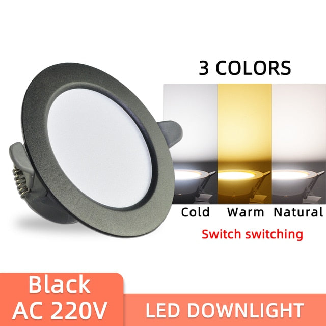 Downlight 3W 5W led Downlight 3000k 4500K 6000K AC220V-240V recessed led downlight Kitchen living room Indoor recessed downlight