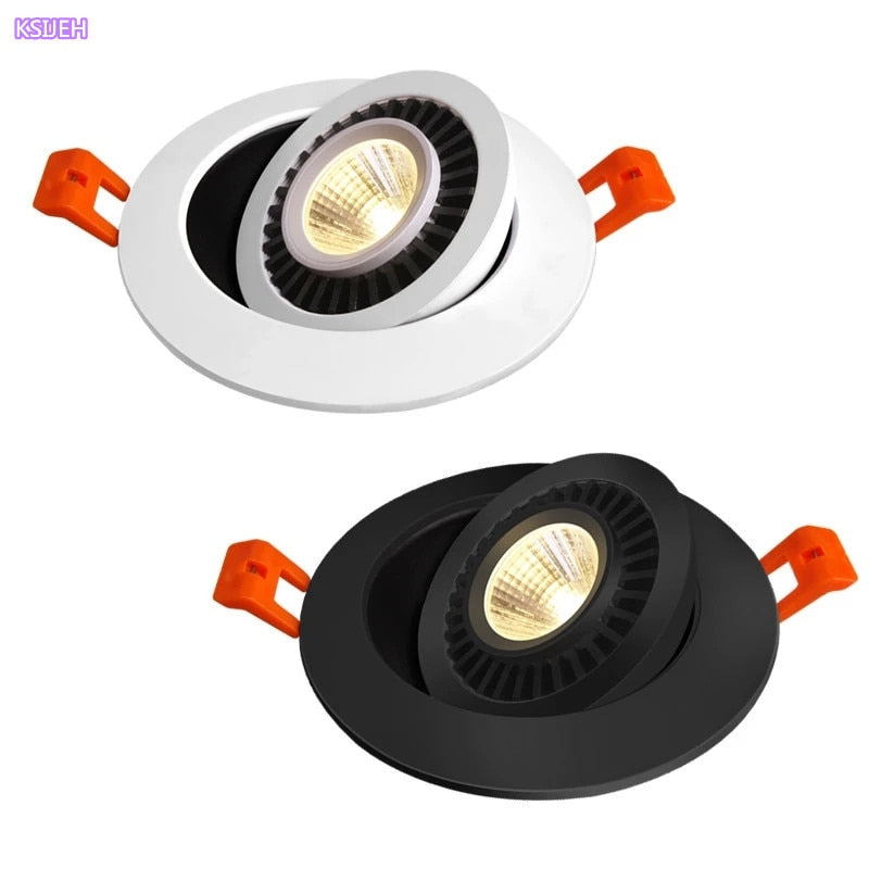 Rotatable Angle LED Recessed Downlight 5W 7W 10W 15W 18W LED Ceiling Spot Light AC 110V 220V Black/White Housing Light