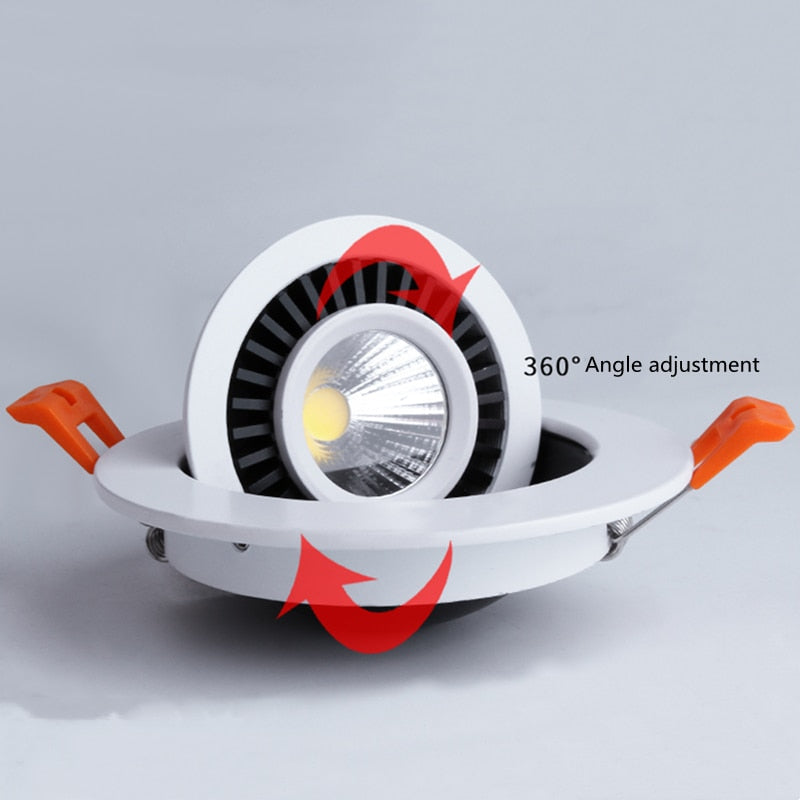 Rotatable Angle LED Recessed Downlight 5W 7W 10W 15W 18W LED Ceiling Spot Light AC 110V 220V Black/White Housing Light