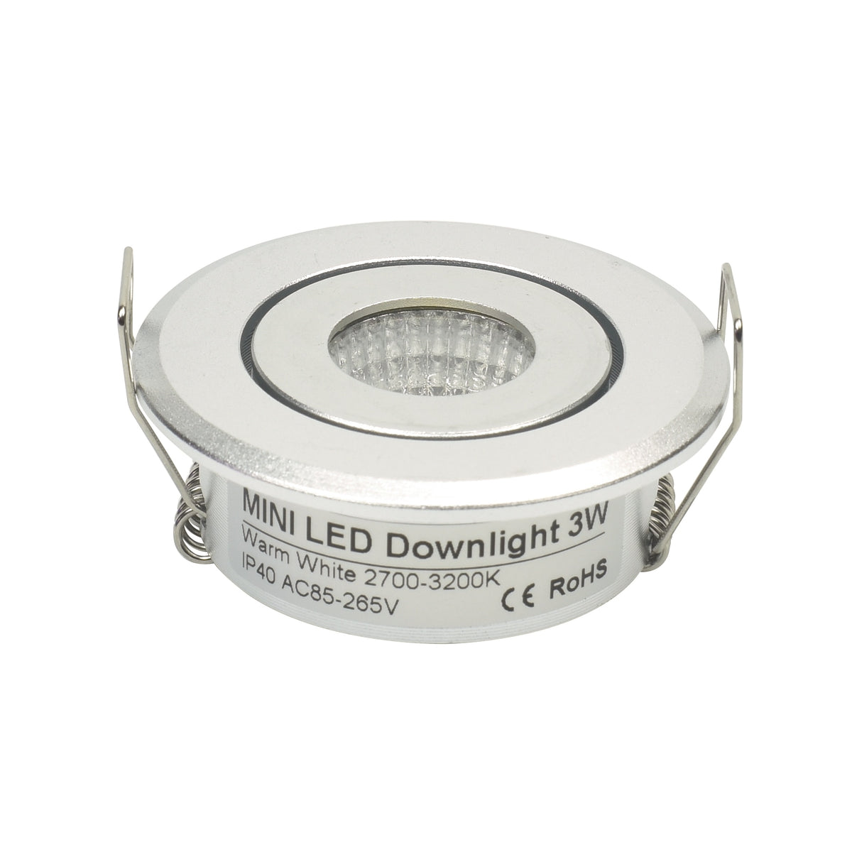 Mini 1W 3W 10pcs Silver Aluminum Spot LED Downlight Receesed Ceiling Light Small Size Cut 40-45mm