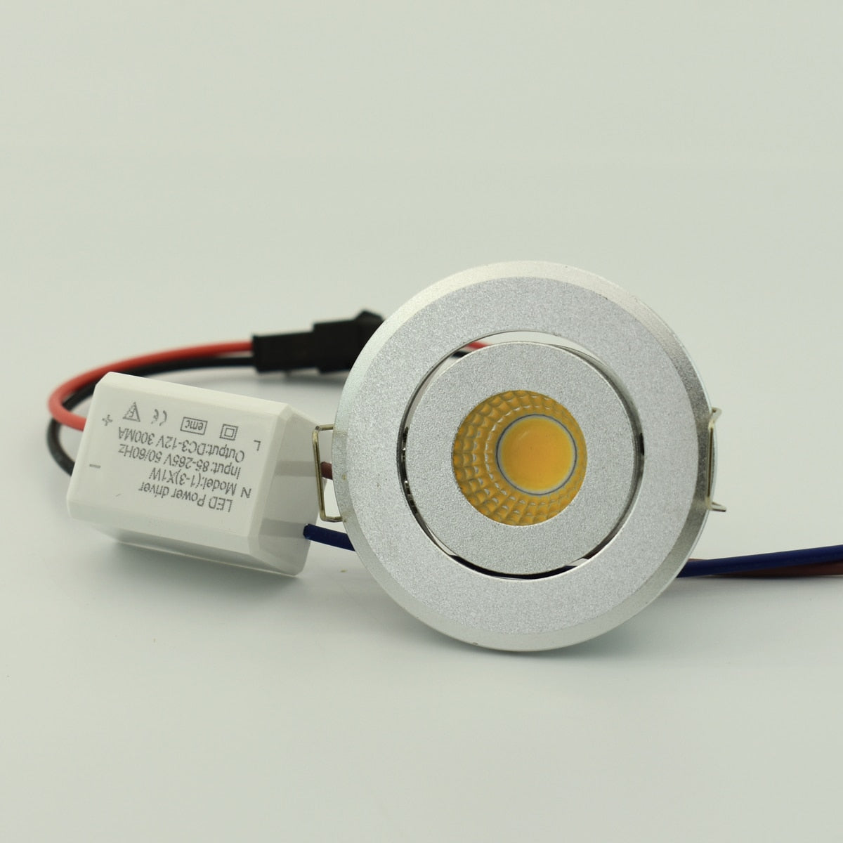 Mini 1W 3W 10pcs Silver Aluminum Spot LED Downlight Receesed Ceiling Light Small Size Cut 40-45mm