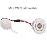 Mini 1W 3W 10pcs Silver Aluminum Spot LED Downlight Receesed Ceiling Light Small Size Cut 40-45mm