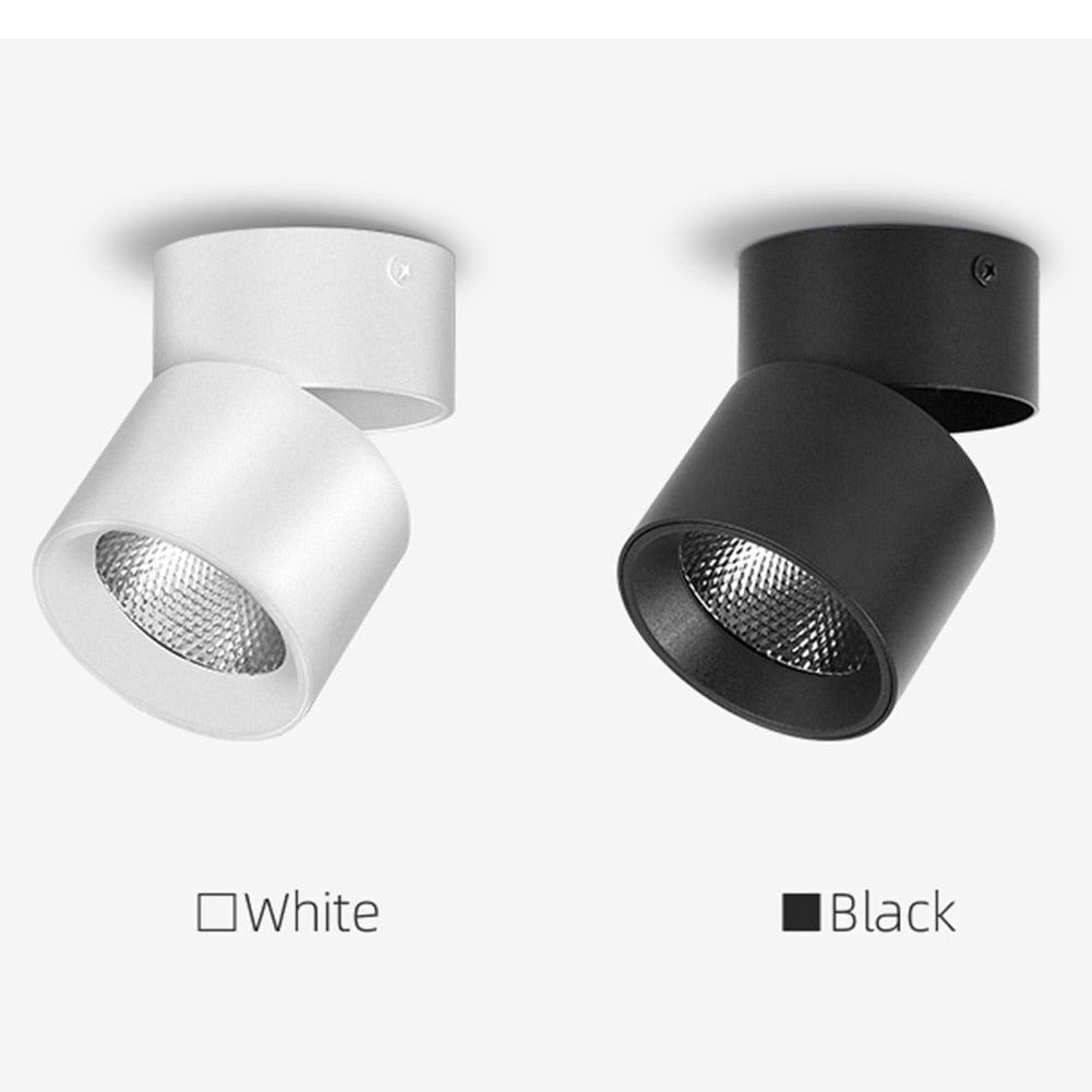 LED Spot Light Focus Ceiling Spotlight Foldable Surface Mounted Downlights Adjustable Angle Indoor Lighting for Home Shop Window