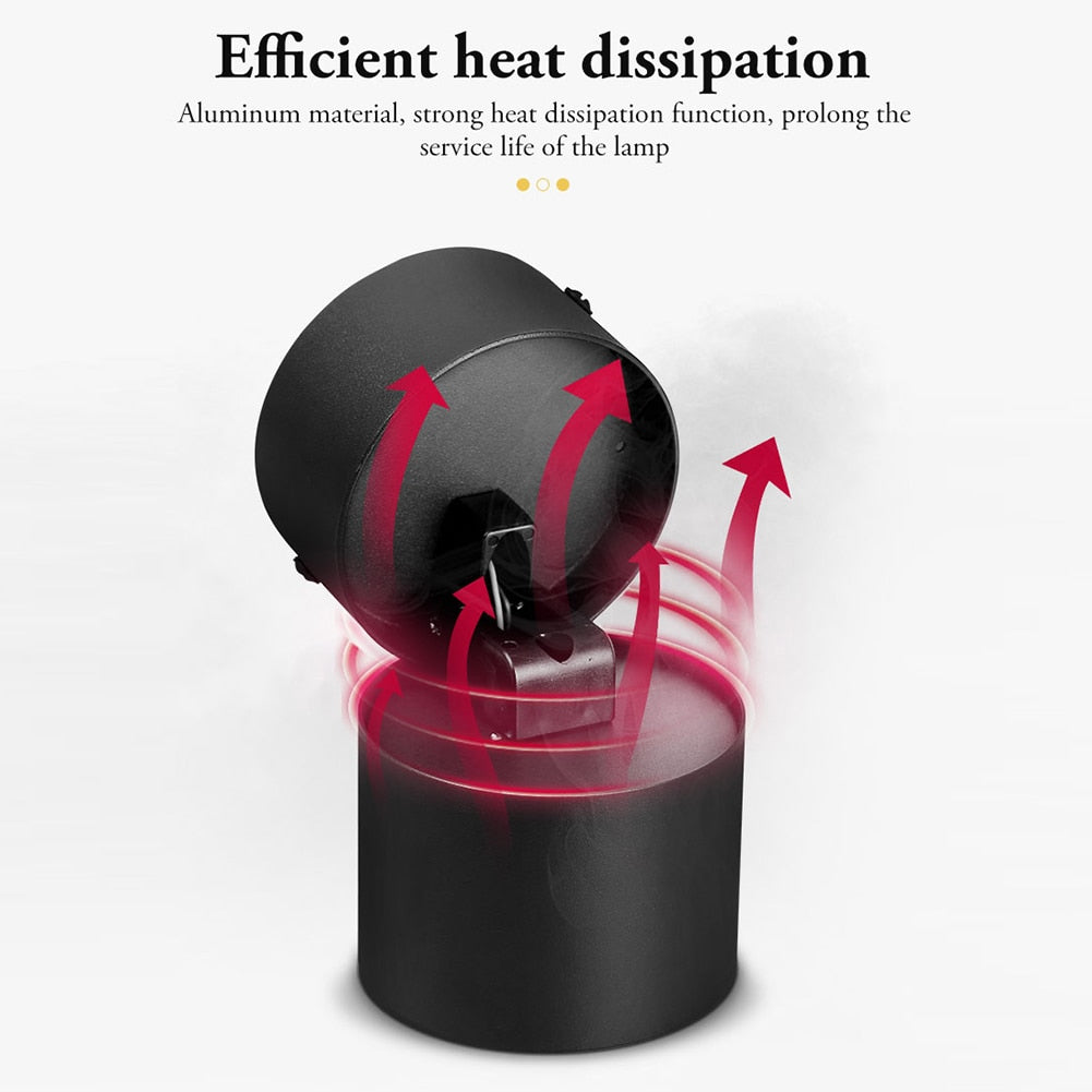 LED Spot Light Focus Ceiling Spotlight Foldable Surface Mounted Downlights Adjustable Angle Indoor Lighting for Home Shop Window