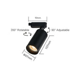 Dimmable Surface Mounted 360° Rotatable Adjustable LED Ceiling Track Downlight 5W 7W 12W 15W GU10 Bulb Replaceable Spot Light