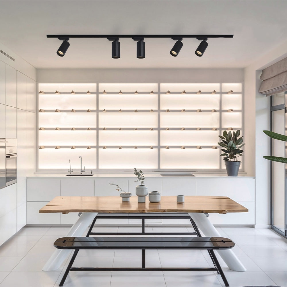 Dimmable Surface Mounted 360° Rotatable Adjustable LED Ceiling Track Downlight 5W 7W 12W 15W GU10 Bulb Replaceable Spot Light