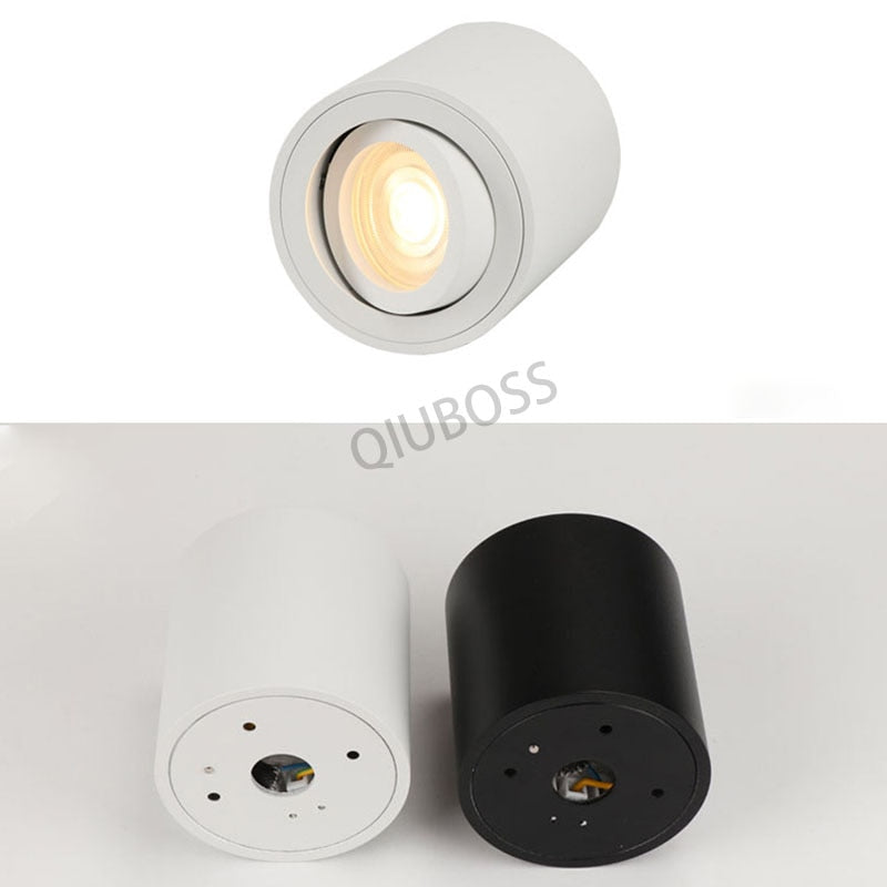 Round Dimmable LED Downlight 7W/12W AC110v/220V Lamp Removable Angle Adjustable LED Ceiling Spotlight for Household Lighting