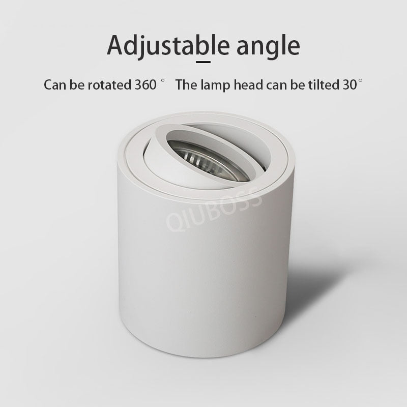 Round Dimmable LED Downlight 7W/12W AC110v/220V Lamp Removable Angle Adjustable LED Ceiling Spotlight for Household Lighting