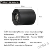 Round Dimmable LED Downlight 7W/12W AC110v/220V Lamp Removable Angle Adjustable LED Ceiling Spotlight for Household Lighting