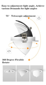 LED Downlight 220V 110V Spot LED downlight Dimmable 7W 10W 12W 15W Recessed in LED Ceiling Downlight Light Cold Warm white Lamp
