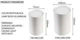 Dimmable Surface Mounted Aluminum LED Downlights 7W 9W 12W 15W 18W 24W Chip COB Ceiling Spot Lights AC85~265V home renovation