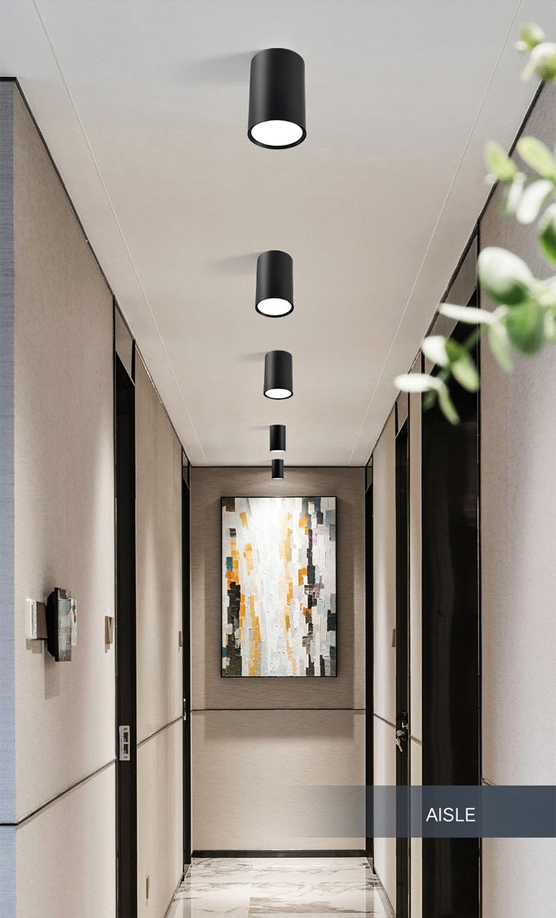 Dimmable Surface Mounted Aluminum LED Downlights 7W 9W 12W 15W 18W 24W Chip COB Ceiling Spot Lights AC85~265V home renovation