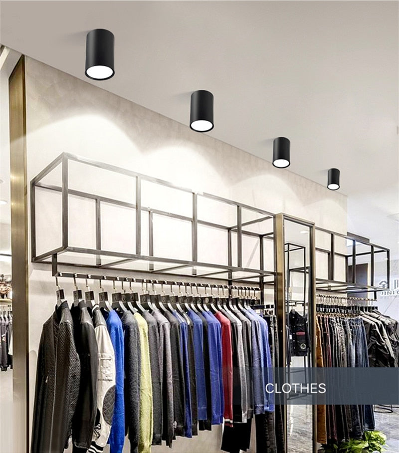 Dimmable Surface Mounted Aluminum LED Downlights 7W 9W 12W 15W 18W 24W Chip COB Ceiling Spot Lights AC85~265V home renovation