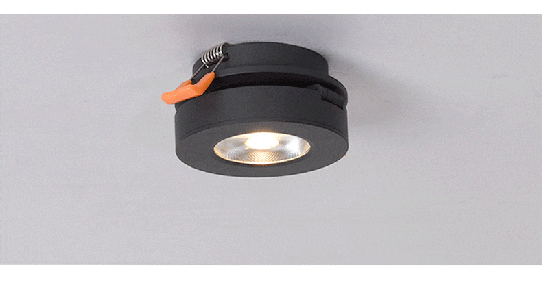 Dimmable 3W 5W 7W 12W Slim COB Ceiling Recessed Downlight 360 Degree Rotatable 90degree Foldable LED Spot Light Indoor Lighting