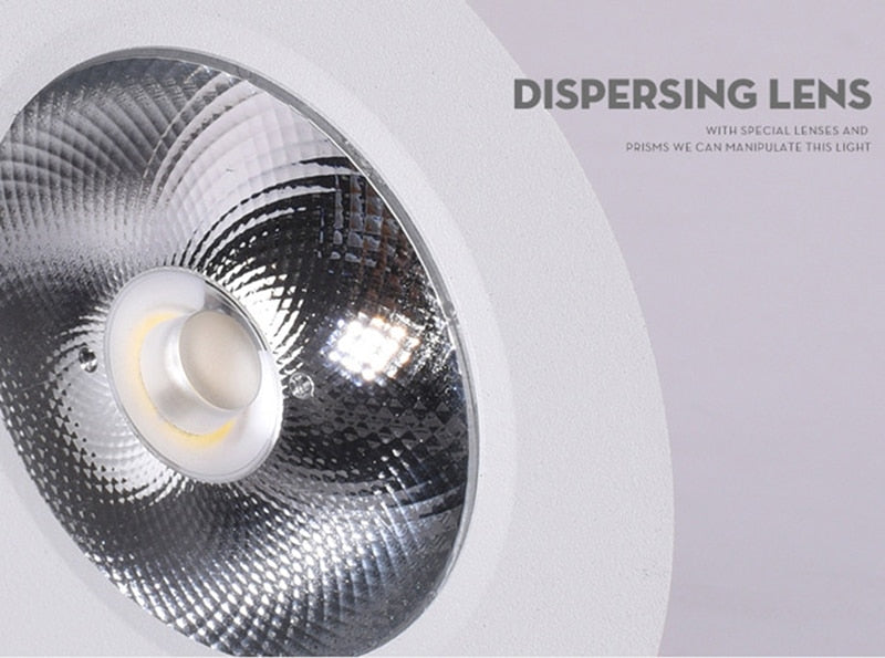 Dimmable 3W 5W 7W 12W Slim COB Ceiling Recessed Downlight 360 Degree Rotatable 90degree Foldable LED Spot Light Indoor Lighting